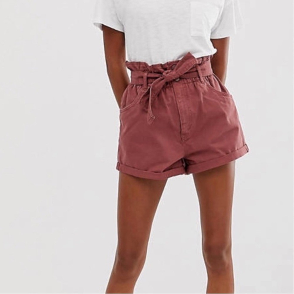 Abercrombie and Fitch Women High Waisted Paperbag Shorts